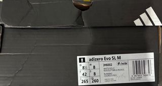 Adidas adizero evo SL Talla 42 Dorado Blanco