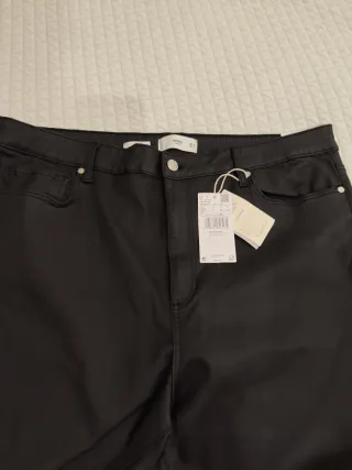 Pantalón vaquero mujer negro skinny encerado