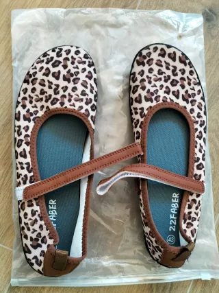 Merceditas bailarinas Barefoot Leopardo 43