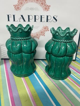 jarrones Cabezas de Moros Sicilia Verdes (Pareja)