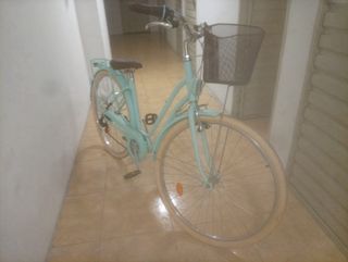 Bicicleta Paseo Mujer Azul Cesta