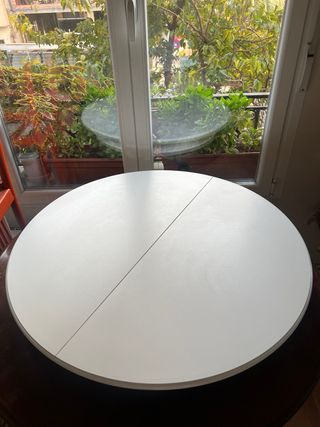 Mesa redonda EXTENSIBLE de madera maciza