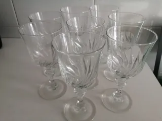 8 Copas de Cristal Talladas