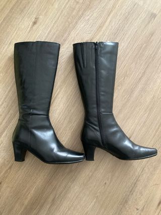 Botas altas negras tacón mujer