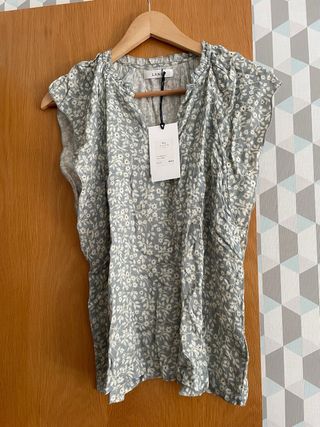 Blusa LAND floral azul talla S