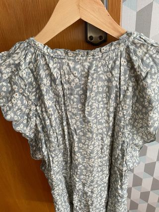 Blusa LAND floral azul talla S