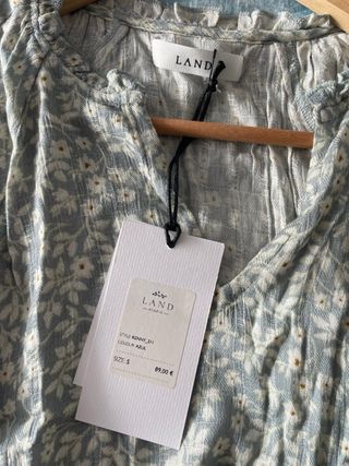 Blusa LAND floral azul talla S
