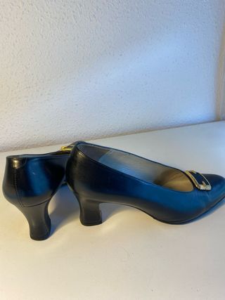 Zapatos de vestir Balenciaga negros con hebilla do