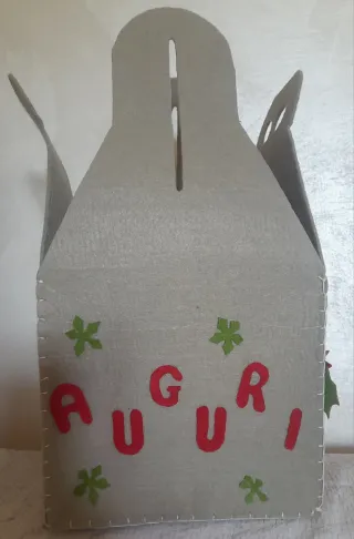 Porta panettone in feltro decorato