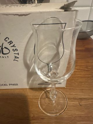 6 Calici acqua cristallo