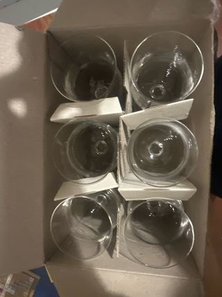 6 Calici acqua cristallo