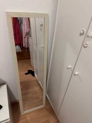 Specchio da terra in legno e vetro