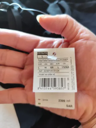 Lencería negra Women secret  Talla L con falda