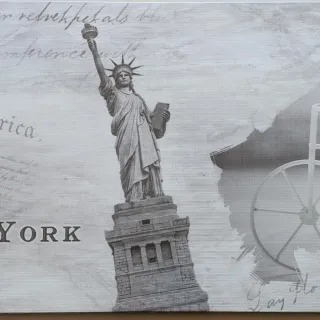 Quadro Stampa su Tela "New York" - Stile Vintage