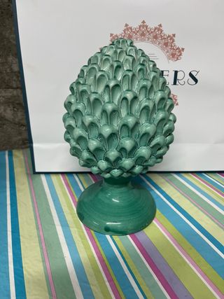 Piña Siciliana Cerámica Verde Artesanal