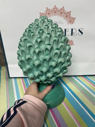 Piña Siciliana Cerámica Verde Artesanal