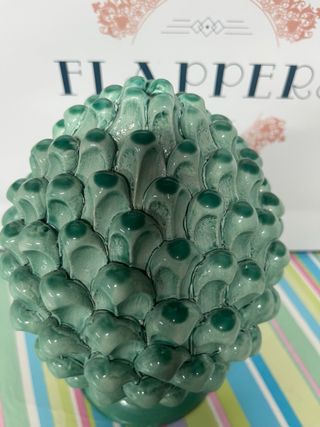 Piña Siciliana Cerámica Verde Artesanal