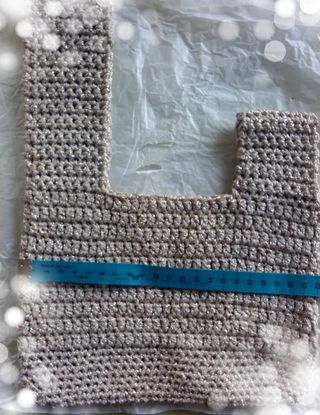 Borsa uncinetto dorata nodo giapponese