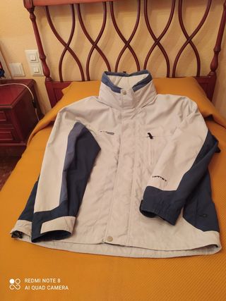 Chaqueta Columbia Hombre Talla M Beige/Azul