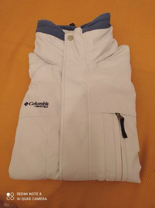 Chaqueta Columbia Hombre Talla M Beige/Azul