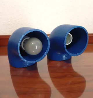 Applique da parete vintage blu