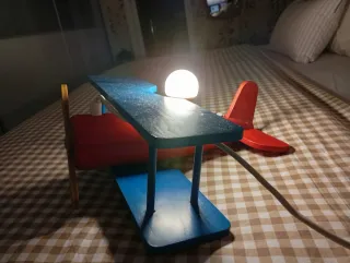 Lamparita de avión azul y roja