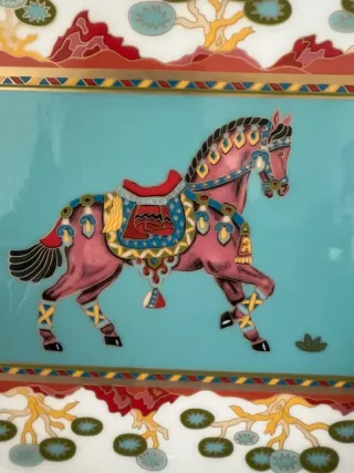 Vassoio Villeroy&Boch in porcellana con cavallo