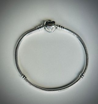 Pulsera Pandora Corazón Brillante Plata