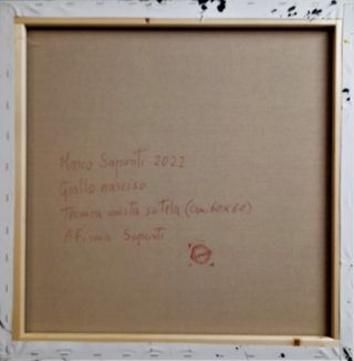 Dipinto su tela con narcisi arte da parete