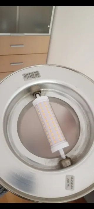 Lámpara de pie níquel