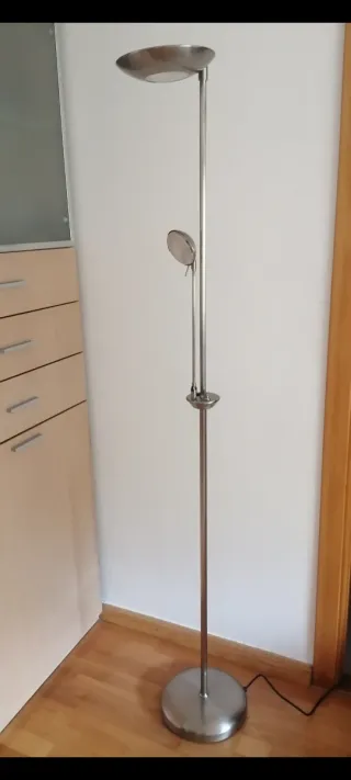 Lámpara de pie níquel