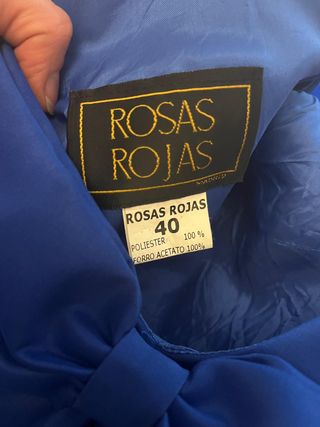 Vestido fiesta azul eléctrico, mangas abullonadas