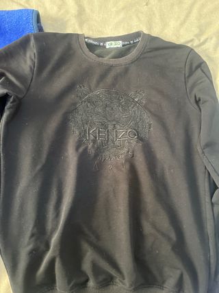 Sudadera Kenzo Negra con Logo Tigre