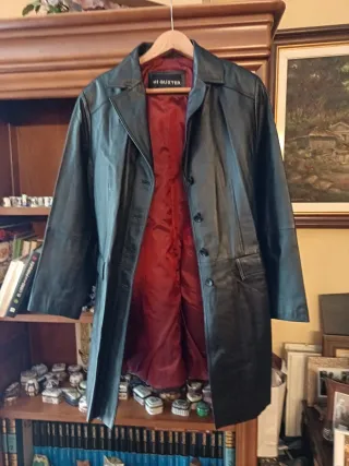 Parka de Piel Negra para Mujer