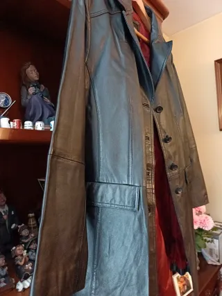 Parka de Piel Negra para Mujer