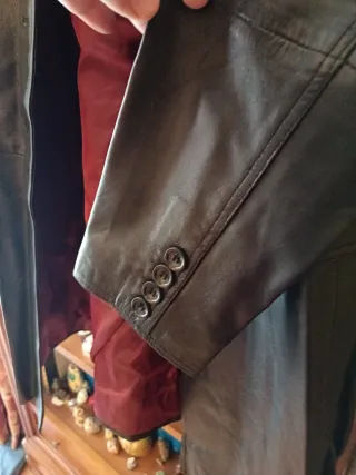 Parka de Piel Negra para Mujer