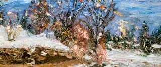 Cuadro Fusté Escena Invierno Nieve