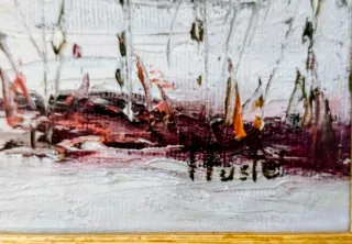 Cuadro Fusté Escena Invierno Nieve