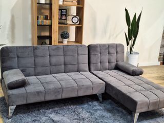 Sofá Cama Chaise Longue Gris 198cm