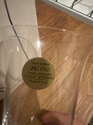 6 Bicchieri Pinot Cristallo Made in Italy