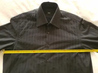 Camisa Hugo Boss rayas retro negra