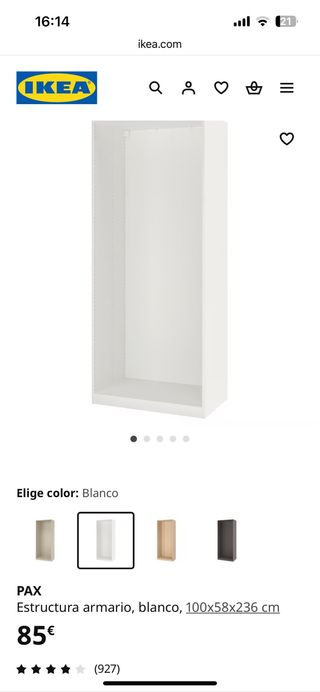 3 Estructuras PAX 100x60x236 IKEA