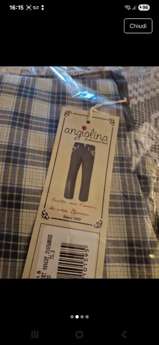 Pantaloni Burt Check Azzurro TG.S