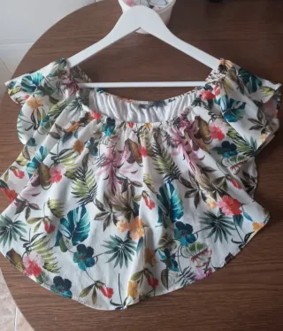 Top Hombros Descubiertos Estampado Floral Talla S