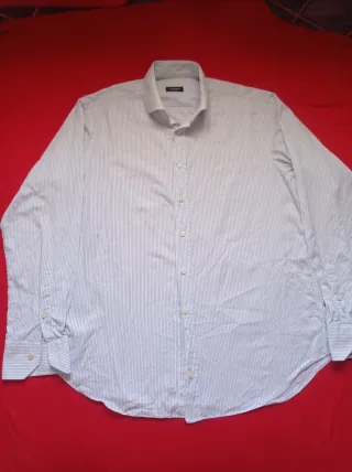 Camisa Burberry London Rayas Azul Blanco Hombre