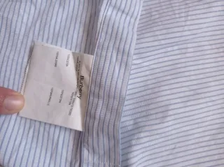 Camisa Burberry London Rayas Azul Blanco Hombre