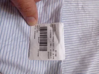 Camisa Burberry London Rayas Azul Blanco Hombre