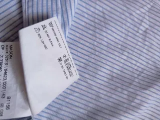 Camisa Burberry London Rayas Azul Blanco Hombre