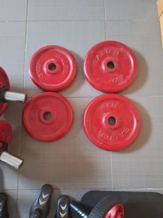 Kit entrenamiento pesas y abdominales