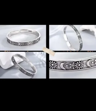 Pulsera abierta vintage Tailandesa 925